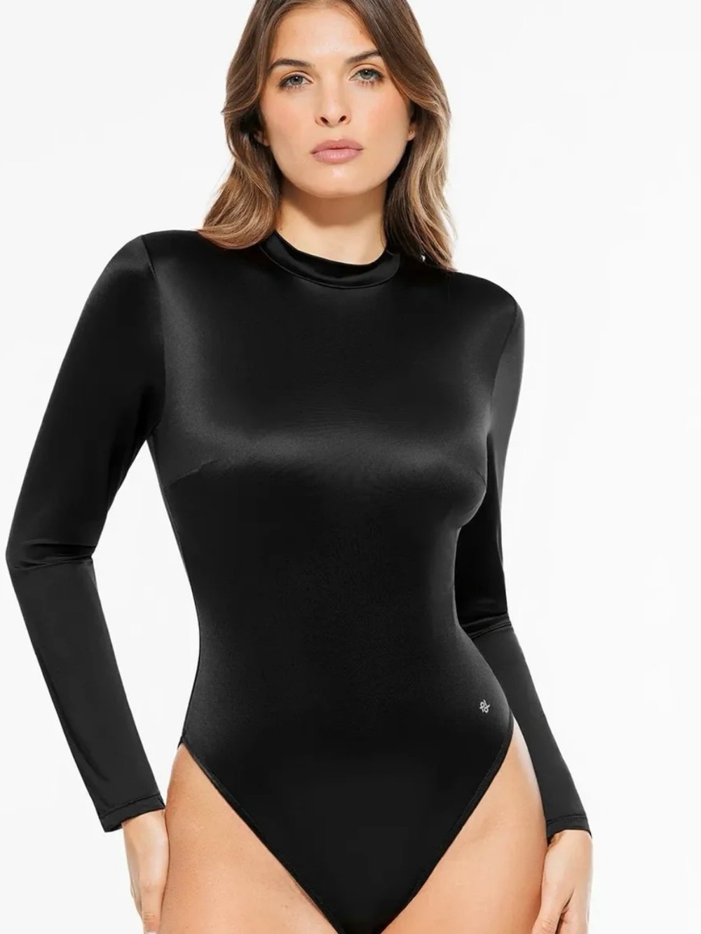 Popilush Black Long Sleeve Tummy Control Shapewear Bodysuit size M